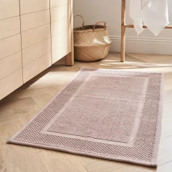 Tapis De Bain*alinea Tapis de bain jacquard en coton 60x100cm - simos Rose