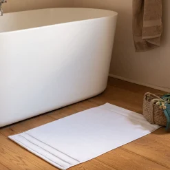 Tapis De Bain*alinea Tapis de bain qualité hôtelière en coton - 50x80cm Blanc