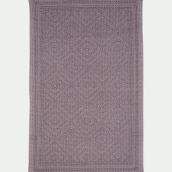 Tapis De Bain*alinea Tapis de bain surpiquage losanges en coton - restanque 60x100cm Gris