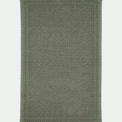Tapis De Bain*alinea Tapis de bain surpiquage losanges en coton - cèdre 50x70cm Vert