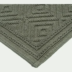 Tapis De Bain*alinea Tapis de bain surpiquage losanges en coton - cèdre 50x70cm Vert