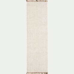 Tapis En Laine|Tapis En Jute*alinea Tapis de couloir et laine et jute - 60x200cm Blanc