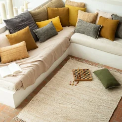 Tapis En Jute|Tapis De Salon*alinea Tapis en coton recyclé et jute - 120x170cm Blanc