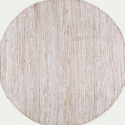 Tapis En Jute|Tapis De Salon*alinea Tapis en coton recyclé et jute - naturel et D160cm Blanc