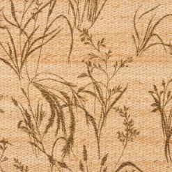 Tapis En Jute|Tapis De Salon*alinea Tapis en jute à motif végétal finition franges 120x170cm - Naturel