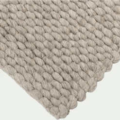 Tapis En Laine|Tapis De Salon*alinea Tapis en laine et coton - clair 120x170cm Gris