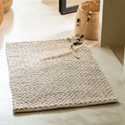 Descente De Lit*alinea Tapis en laine et coton - 60x90cm Beige