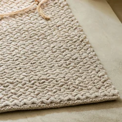 Descente De Lit*alinea Tapis en laine et coton - 60x90cm Beige