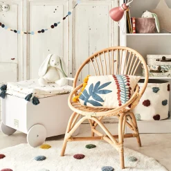 Matelas Enfant|Tapis Chambre Enfant*alinea Tapis enfant tufté rond motif pompons d120cm - pompons colorés Blanc