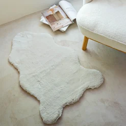 Matelas Enfant|Tapis Uni*alinea Tapis imitation fourrure - 60x90cm Beige