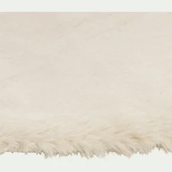 Descente De Lit|Tapis Uni*alinea Tapis imitation fourrure - D120cm Beige