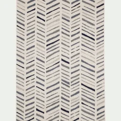 Tapis De Salon|Tapis Exterieur*alinea Tapis intérieur et extérieur à motifs graphiques 200x290cm - Blanc