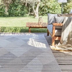 Tapis Exterieur|Tapis D'Extérieur*alinea Tapis intérieur et extérieur à motifs 200x290cm - Beige