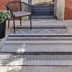 Tapis Exterieur|Tapis D'Extérieur*alinea Tapis intérieur et extérieur à motifs - 120x170cm Gris