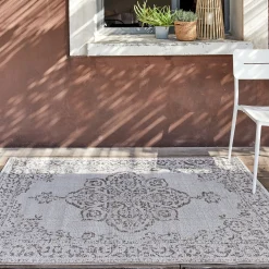 Tapis Exterieur|Tapis D'Extérieur*alinea Tapis persan intérieur et extérieur - écru 120x170cm Beige