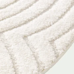 Descente De Lit*alinea Tapis rond à motifs circulaires D120cm - blanc écru Beige