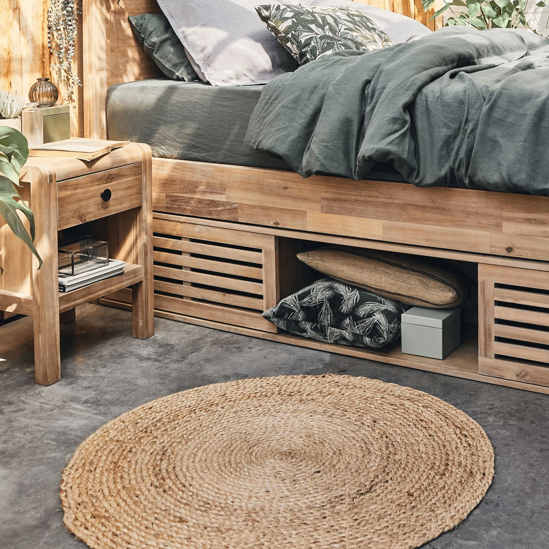 Descente De Lit|Tapis En Jute*alinea Tapis rond en jute - D90cm Naturel