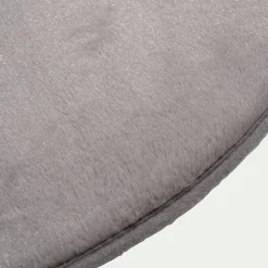 Descente De Lit|Tapis Uni*alinea Tapis rond imitation fourrure - restanque D70cm Gris