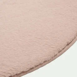 Tapis Chambre Enfant|Tapis Chambre Enfant*alinea Tapis rond imitation fourrure - argile D70cm Rose