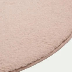 Tapis Chambre Enfant|Tapis Chambre Enfant*alinea Tapis rond imitation fourrure - argile D70cm Rose