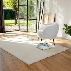 Tapis Uni|Tapis De Salon*alinea Tapis synthétique 160x230cm - écru Blanc