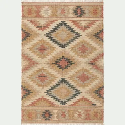 Tapis En Jute|Tapis De Salon*alinea Tapis tissé en jute et coton - 200x290cm Beige