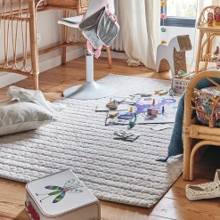 Tapis Uni|Tapis De Salon*alinea Tapis tressé 120x170cm - écru Blanc