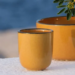 Vaisselle Petit Déjeuner|Tasse Et Mug*alinea Tasse à espresso en grès D6cm - Jaune
