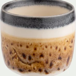 Vaisselle Petit Déjeuner|Tasse Et Mug*alinea Tasse à espresso en grès peint 12cl - Marron