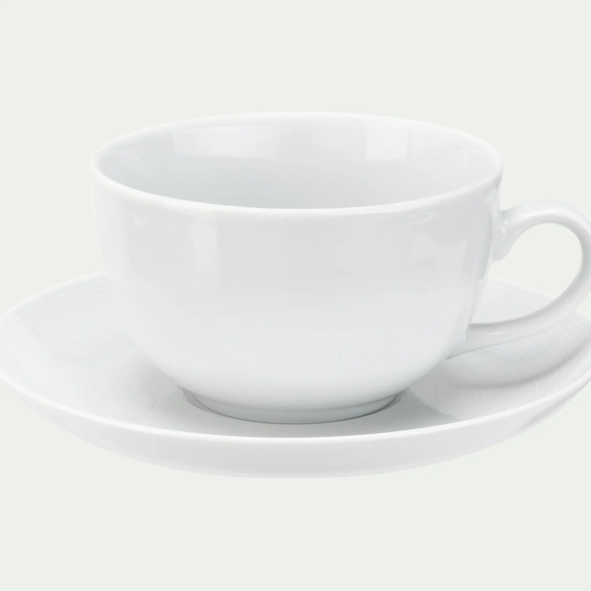Vaisselle Petit Déjeuner|Tasse Et Mug*alinea Tasse et soucoupe en porcelaine - 45cl Blanc