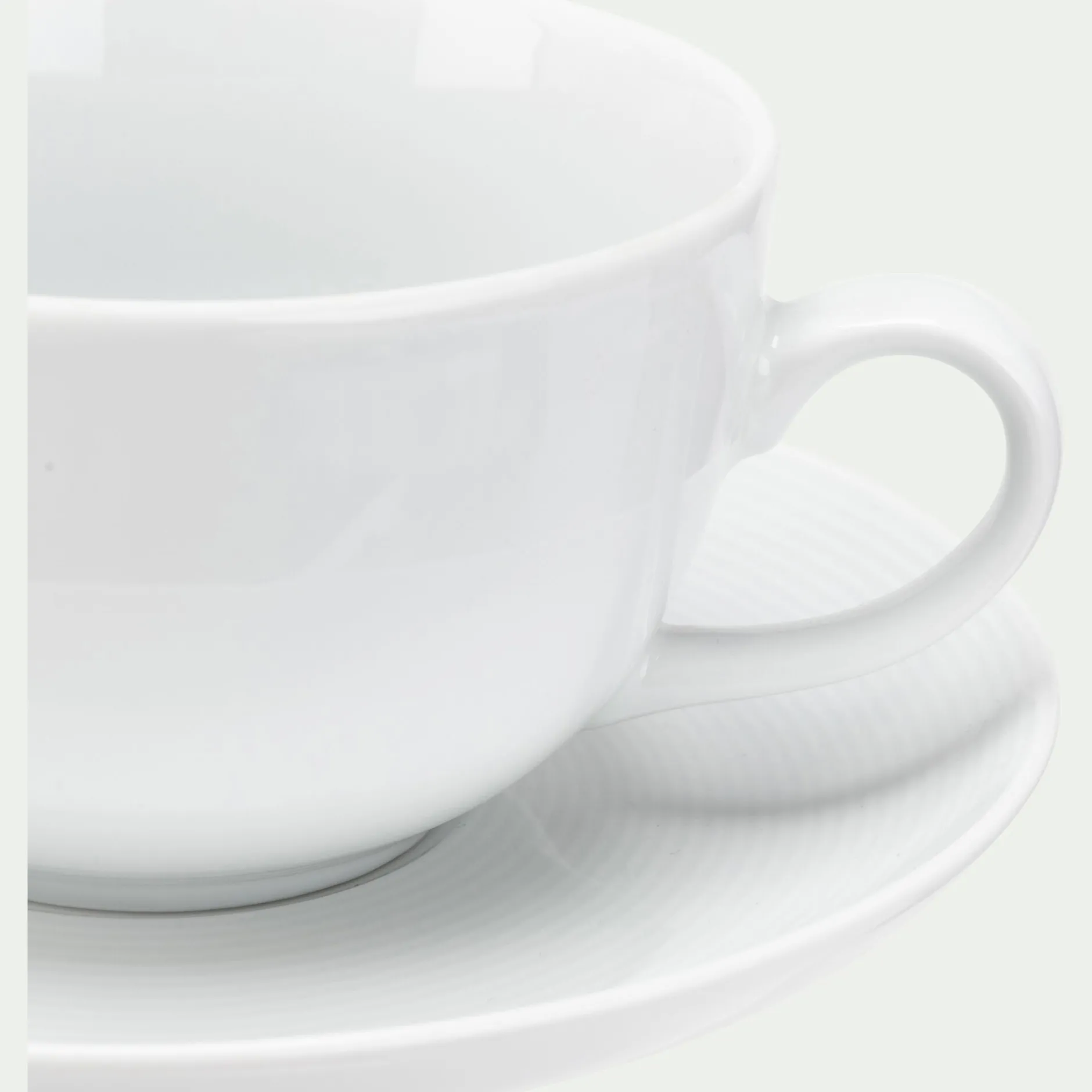 Vaisselle Petit Déjeuner|Tasse Et Mug*alinea Tasse et soucoupe en porcelaine - 45cl Blanc