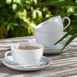 Vaisselle Petit Déjeuner|Tasse Et Mug*alinea Tasse et soucoupe en porcelaine - 45cl Blanc