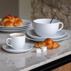 Vaisselle Petit Déjeuner|Tasse Et Mug*alinea Tasse et soucoupe en porcelaine - 45cl Blanc