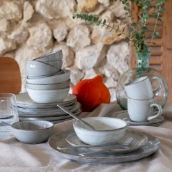 Vaisselle Petit Déjeuner|Tasse Et Mug*alinea Tasse et soucoupe petit-déjeuner en grès 22cl - Vert