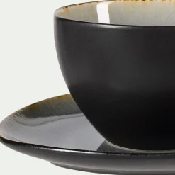 Vaisselle Petit Déjeuner|Tasse Et Mug*alinea Tasse et sous-tasse en grès réactif D10xH5cm - Gris