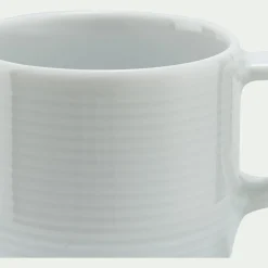Vaisselle Petit Déjeuner|Tasse Et Mug*alinea Tasse et sous-tasse spirale en porcelaine 10cl - Blanc