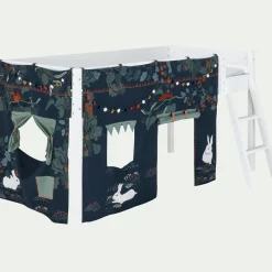 Matelas Enfant|Tipi*alinea Tente de lit enfant à motifs sous-bois - Bleu