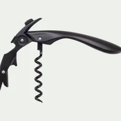 Accessoire Vin*alinea Tire-bouchon à double levier en inox - Noir