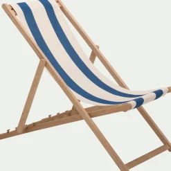 Chilienne*alinea Toile de chilienne rayée en tissu - Bleu