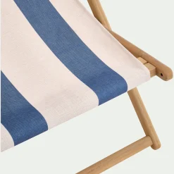 Chilienne*alinea Toile de chilienne rayée en tissu - Bleu