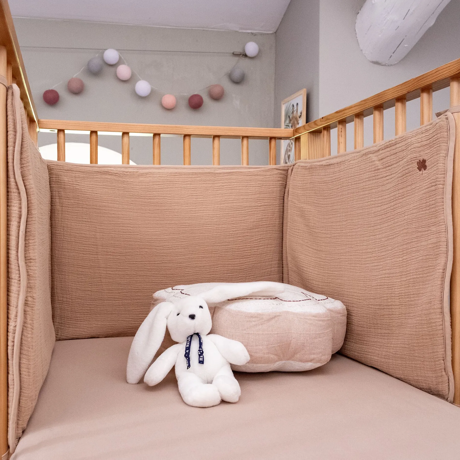 Bureau Enfant|Linge Pour Bébé*alinea Tour de lit en gaze de coton bio 180x40cm - noisette Marron