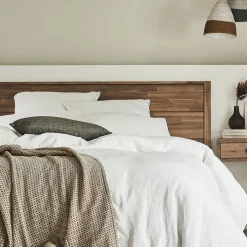 Tête De Lit*alinea Tête de lit en bois d'acacia massif L140cm Bois foncé