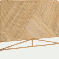 Tête De Lit*alinea Tête de lit rectangulaire en rotin 130x170 - Bois clair