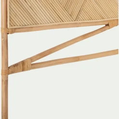 Tête De Lit*alinea Tête de lit rectangulaire en rotin 130x170 - Bois clair