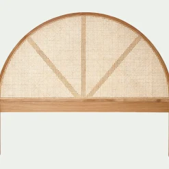Tête De Lit*alinea Tête de lit ronde en chêne et rotin L170cm - Bois clair