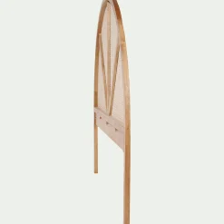 Tête De Lit*alinea Tête de lit ronde en chêne et rotin L170cm - Bois clair