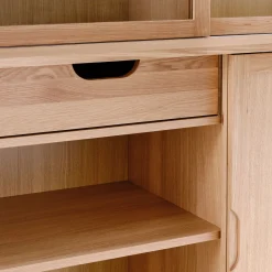 Buffet De Salle À Manger|Buffet*alinea Vaisselier 4 portes en bois L212cm - Bois clair