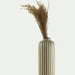 Vase*alinea Vase à rayures en grès H30cm - Vert