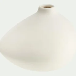 Vase*alinea Vase asymétrique en grès - H8,5cm Blanc