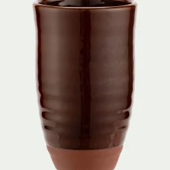 Vase*alinea Vase bicolore en terre cuite H21cm - Marron